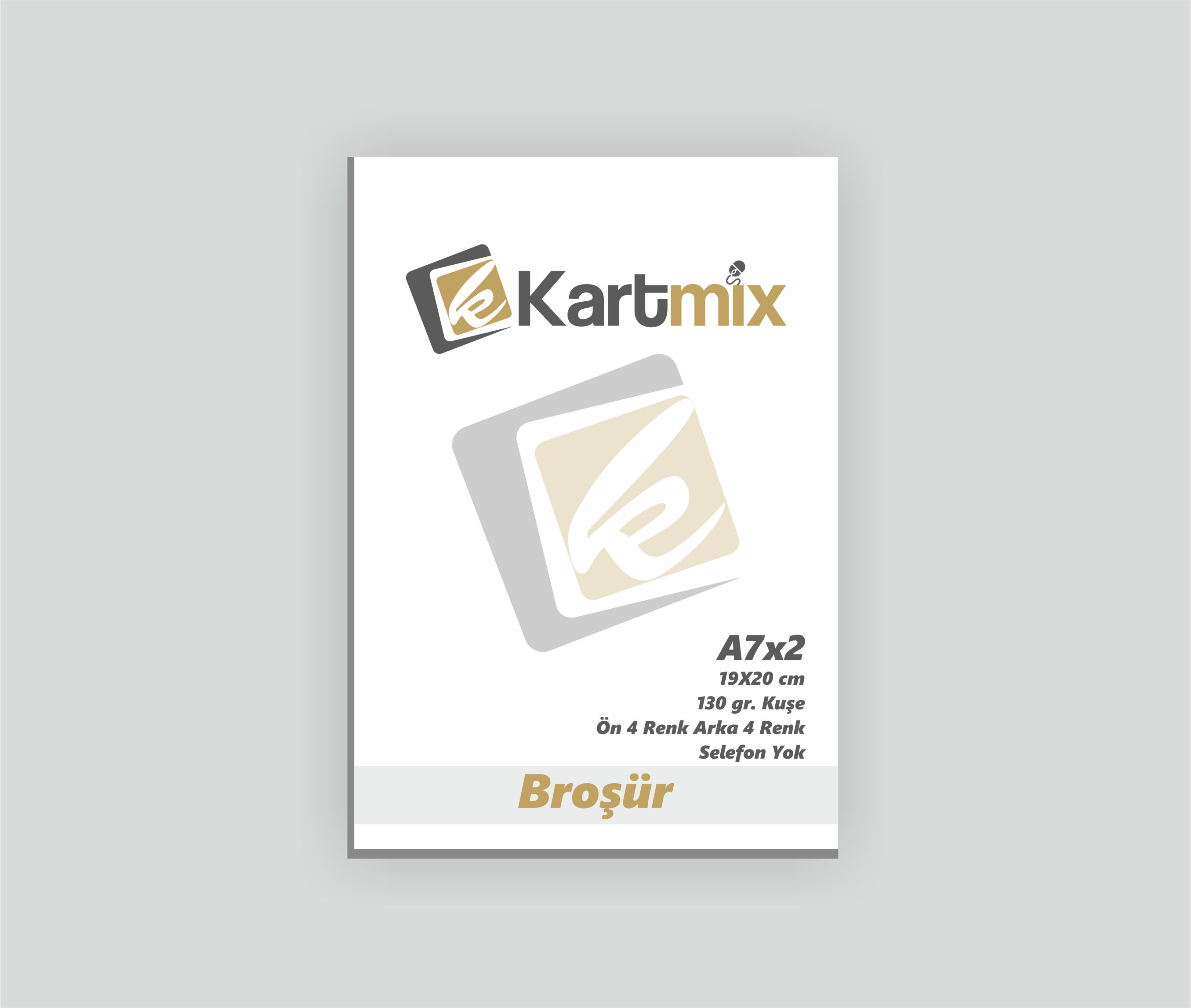 Broşür A7x2 Ebat 19x20 cm