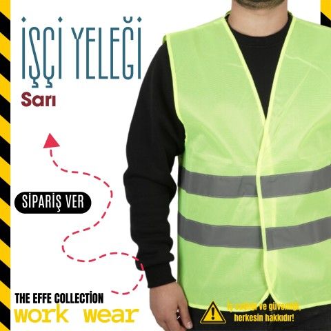 İkaz Yeleği İşçi Sarı