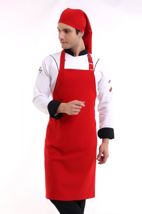Mutfak - Aşçı önlüğü Ayarlanabilir Kırmızı